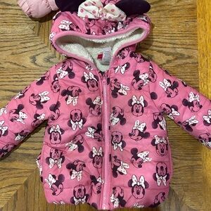 Pink Minnie Mouse Puffer Jacket